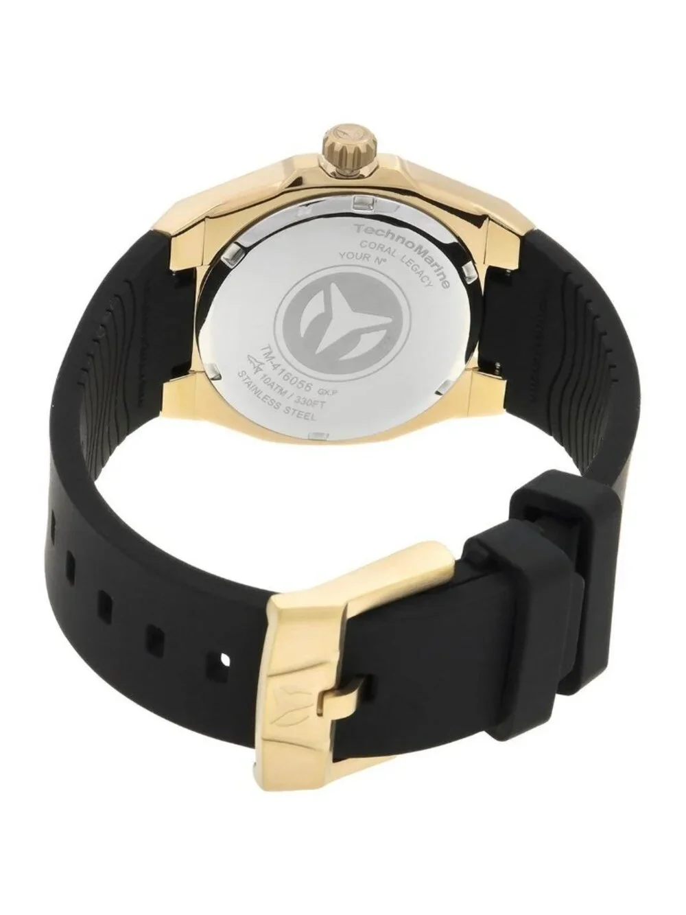 NWT Technomarine Coral Quartz Black Dial Ladies Watch